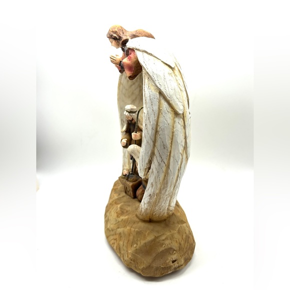 Vintage Musical Fontanini ROMAN Nativity Set Angel Scene Plays O Holy Night RARE - Picture 10 of 14